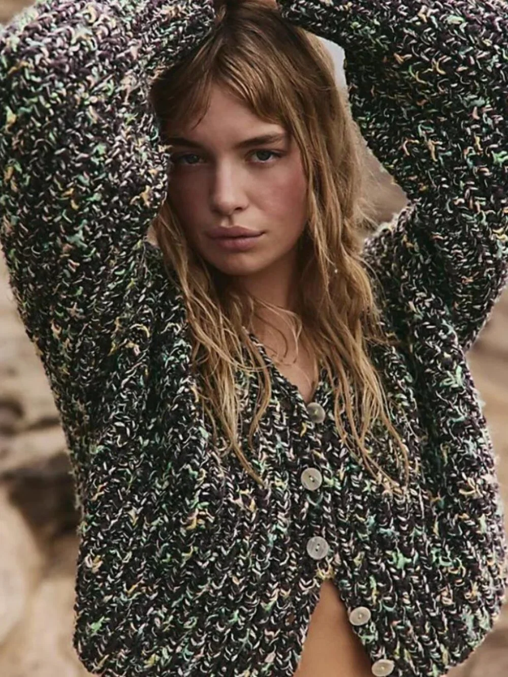NWT Free People Flea Market Cardi in Camp Rush